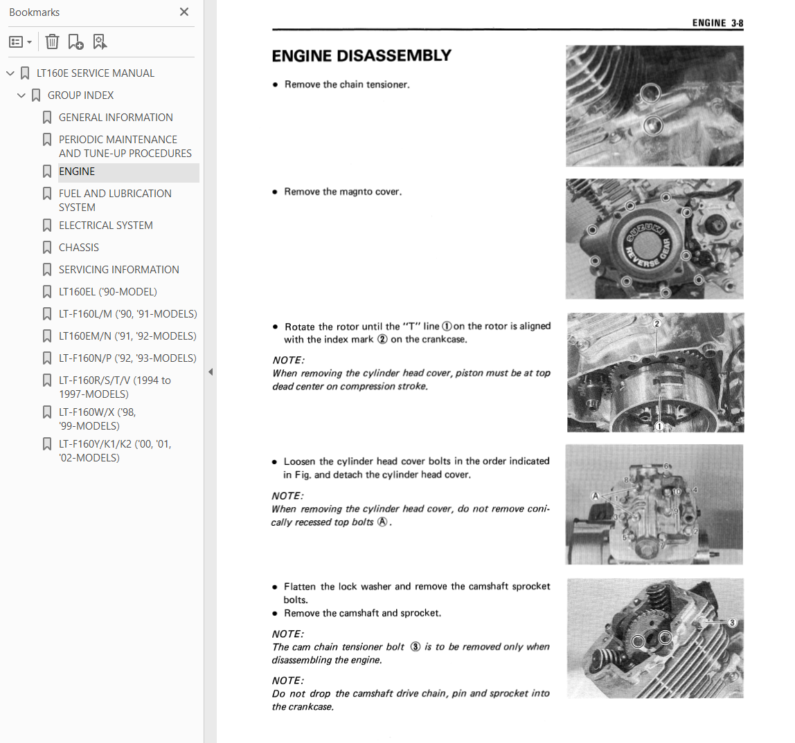 1989-2002 Suzuki LT160 Quadrunner Service Manual (LATEST