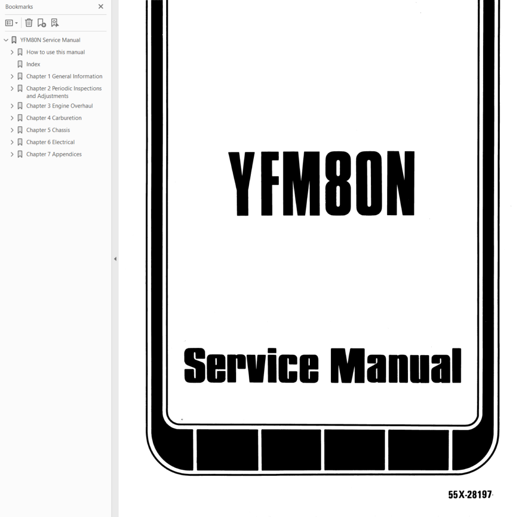 cover page of the YFM80 manual
