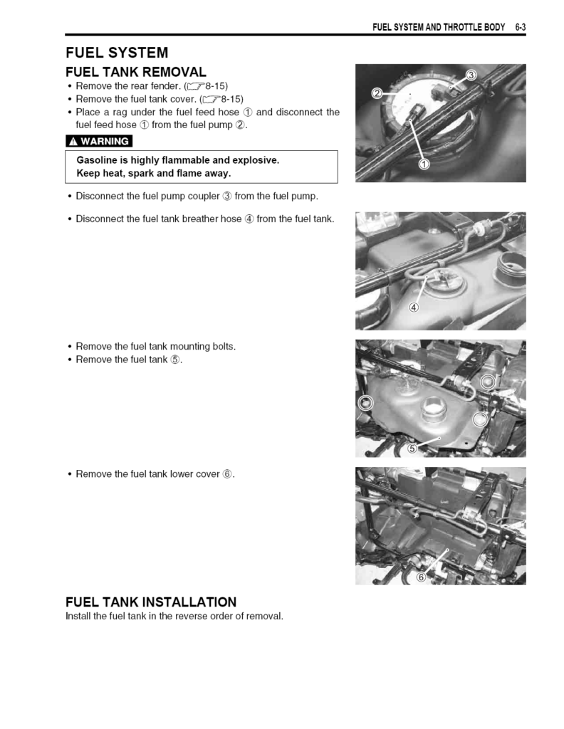 07-09 Suzuki King Quad service manual sample page